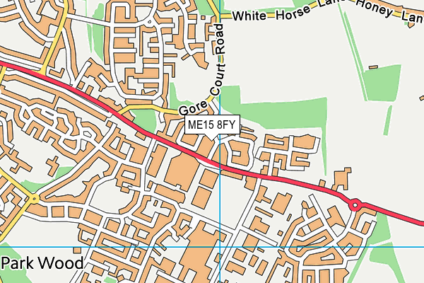 ME15 8FY map - OS VectorMap District (Ordnance Survey)