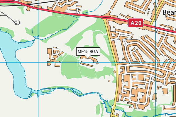 ME15 8GA map - OS VectorMap District (Ordnance Survey)