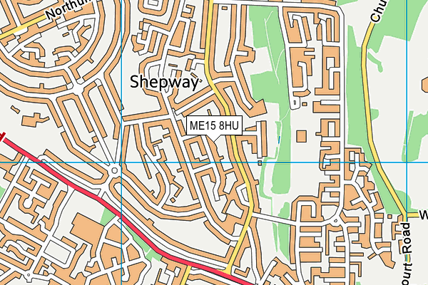 ME15 8HU map - OS VectorMap District (Ordnance Survey)