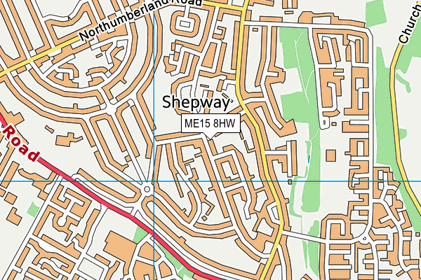 ME15 8HW map - OS VectorMap District (Ordnance Survey)