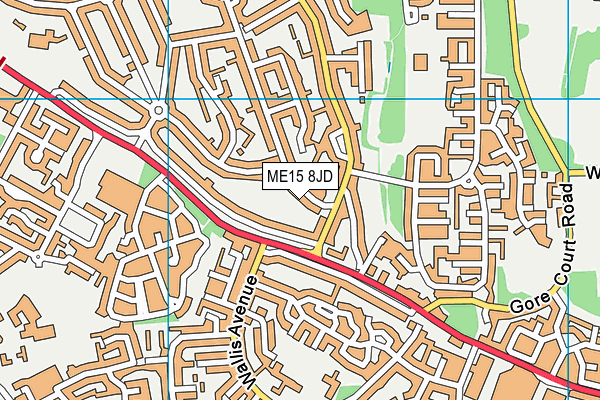 ME15 8JD map - OS VectorMap District (Ordnance Survey)