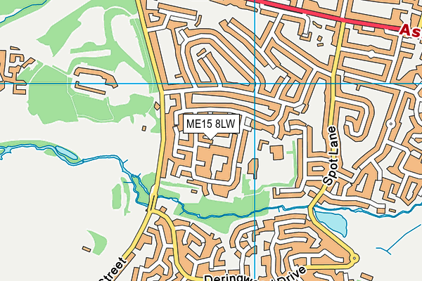 ME15 8LW map - OS VectorMap District (Ordnance Survey)