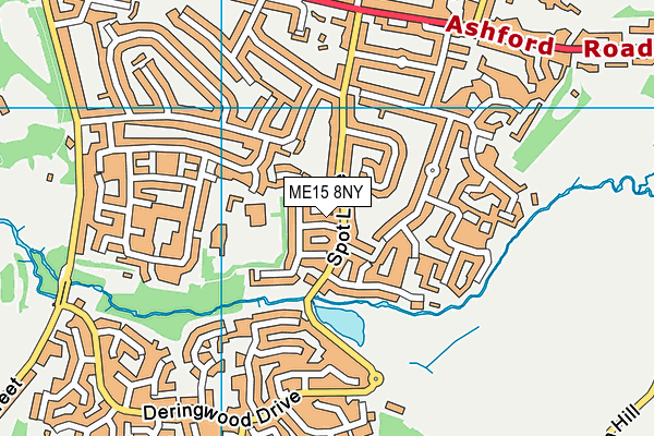 ME15 8NY map - OS VectorMap District (Ordnance Survey)