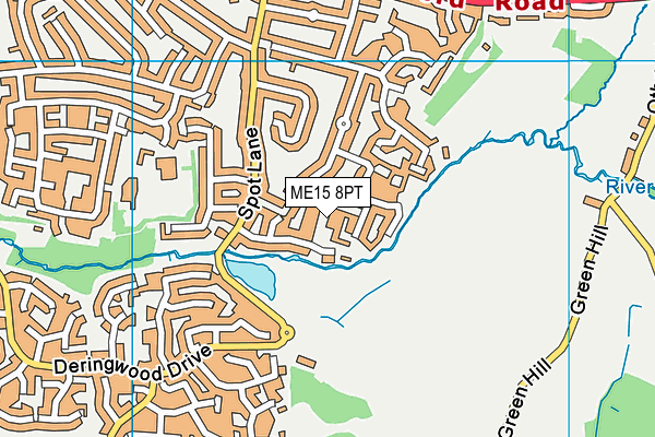 ME15 8PT map - OS VectorMap District (Ordnance Survey)