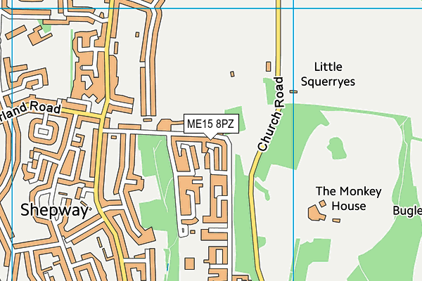 ME15 8PZ map - OS VectorMap District (Ordnance Survey)
