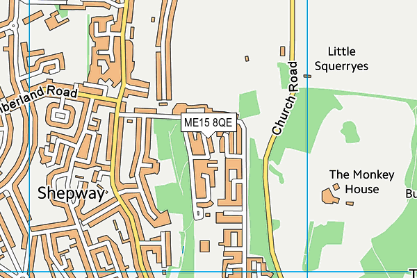 ME15 8QE map - OS VectorMap District (Ordnance Survey)