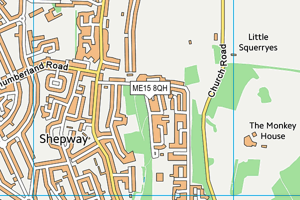ME15 8QH map - OS VectorMap District (Ordnance Survey)