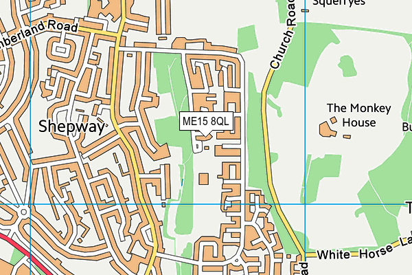 ME15 8QL map - OS VectorMap District (Ordnance Survey)