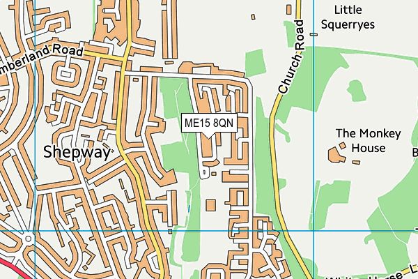 ME15 8QN map - OS VectorMap District (Ordnance Survey)