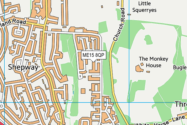 ME15 8QP map - OS VectorMap District (Ordnance Survey)