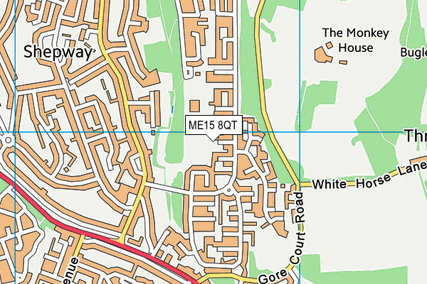 ME15 8QT map - OS VectorMap District (Ordnance Survey)
