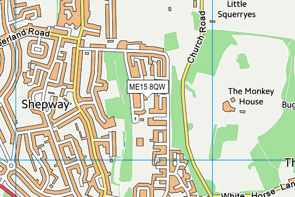 ME15 8QW map - OS VectorMap District (Ordnance Survey)