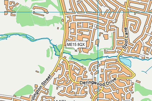 ME15 8QX map - OS VectorMap District (Ordnance Survey)