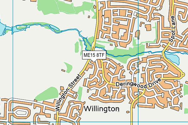 ME15 8TF map - OS VectorMap District (Ordnance Survey)