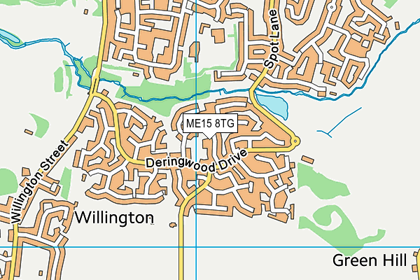 ME15 8TG map - OS VectorMap District (Ordnance Survey)