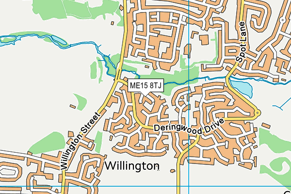 ME15 8TJ map - OS VectorMap District (Ordnance Survey)