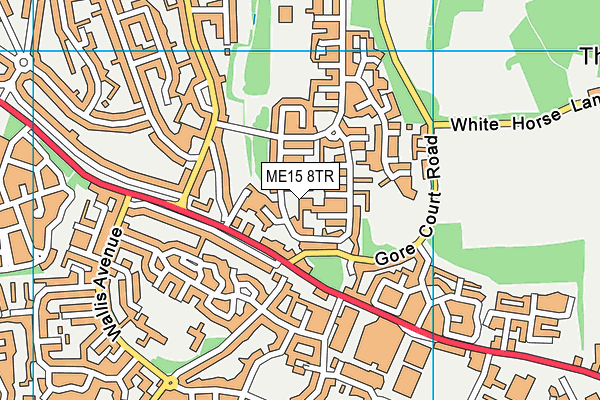 ME15 8TR map - OS VectorMap District (Ordnance Survey)