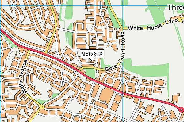ME15 8TX map - OS VectorMap District (Ordnance Survey)