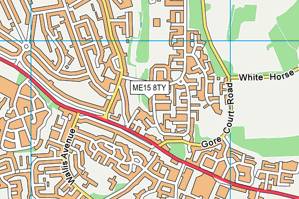 ME15 8TY map - OS VectorMap District (Ordnance Survey)