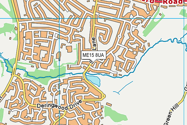 ME15 8UA map - OS VectorMap District (Ordnance Survey)