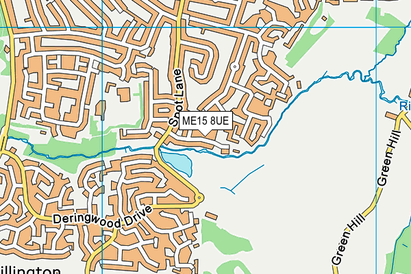 Mallards Way map (ME15 8UE) - OS VectorMap District (Ordnance Survey)