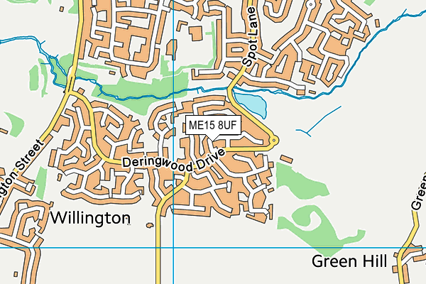 ME15 8UF map - OS VectorMap District (Ordnance Survey)