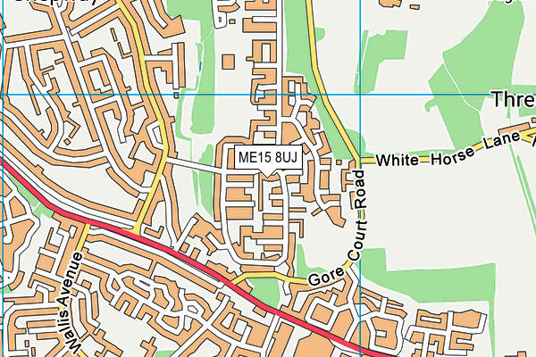 ME15 8UJ map - OS VectorMap District (Ordnance Survey)