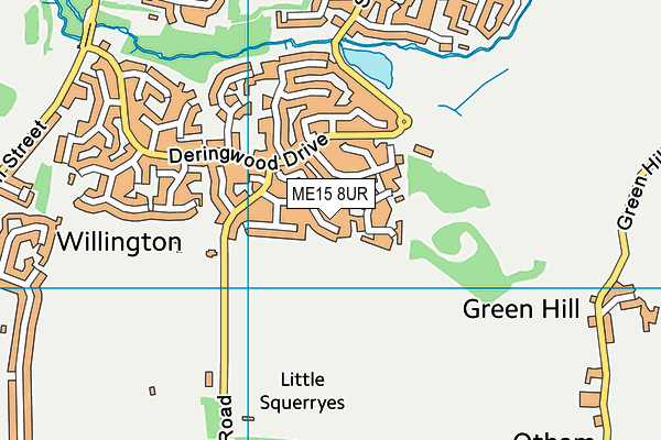 ME15 8UR map - OS VectorMap District (Ordnance Survey)