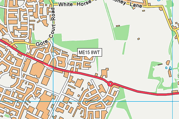 ME15 8WT map - OS VectorMap District (Ordnance Survey)