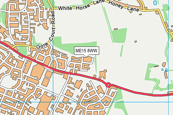 ME15 8WW map - OS VectorMap District (Ordnance Survey)