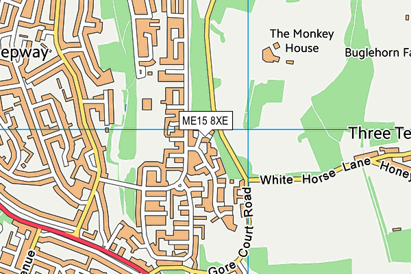 ME15 8XE map - OS VectorMap District (Ordnance Survey)