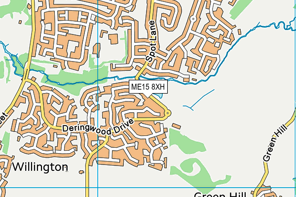ME15 8XH map - OS VectorMap District (Ordnance Survey)