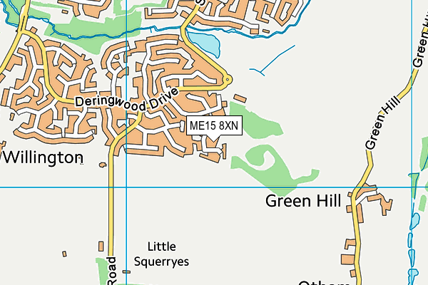 ME15 8XN map - OS VectorMap District (Ordnance Survey)