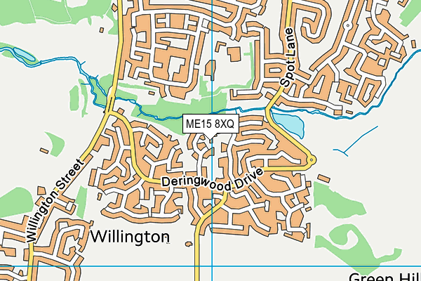 ME15 8XQ map - OS VectorMap District (Ordnance Survey)