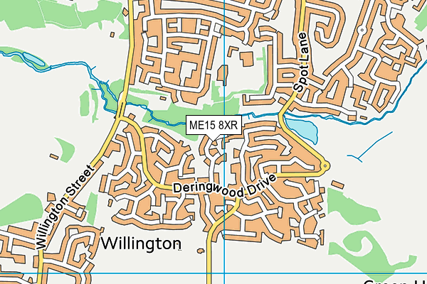 ME15 8XR map - OS VectorMap District (Ordnance Survey)