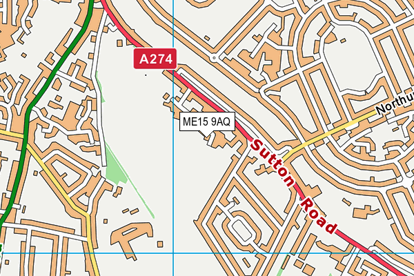ME15 9AQ map - OS VectorMap District (Ordnance Survey)