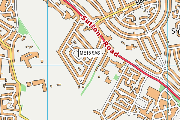 ME15 9AS map - OS VectorMap District (Ordnance Survey)