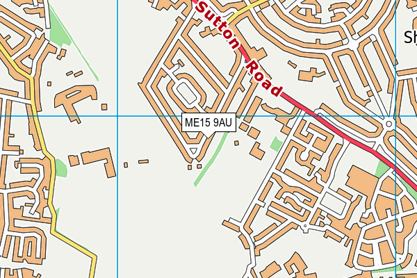 ME15 9AU map - OS VectorMap District (Ordnance Survey)