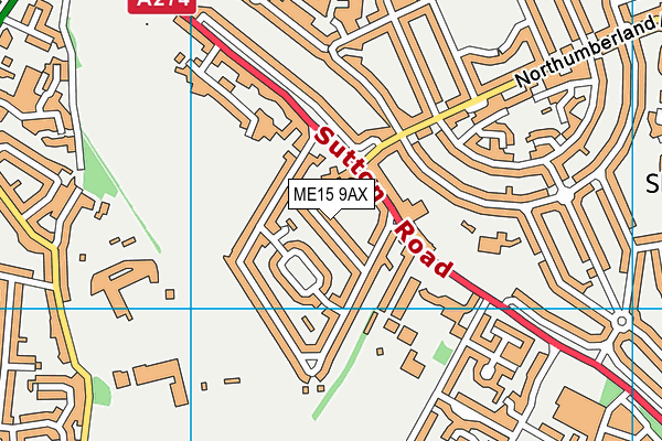 ME15 9AX map - OS VectorMap District (Ordnance Survey)