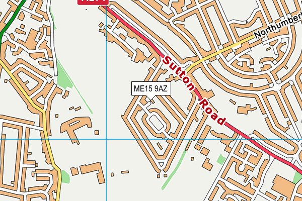 ME15 9AZ map - OS VectorMap District (Ordnance Survey)