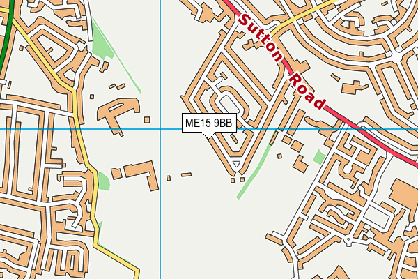 Mangravet Playing Fields map (ME15 9BB) - OS VectorMap District (Ordnance Survey)