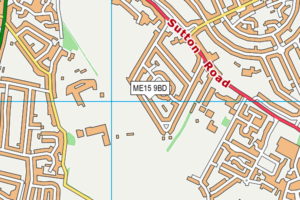 ME15 9BD map - OS VectorMap District (Ordnance Survey)
