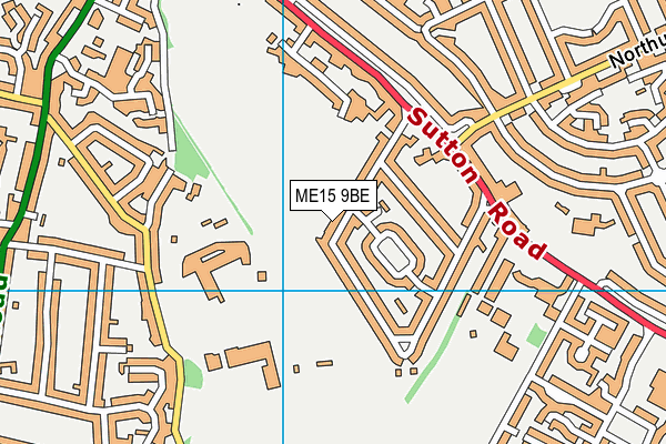 ME15 9BE map - OS VectorMap District (Ordnance Survey)