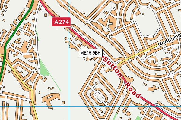 ME15 9BH map - OS VectorMap District (Ordnance Survey)