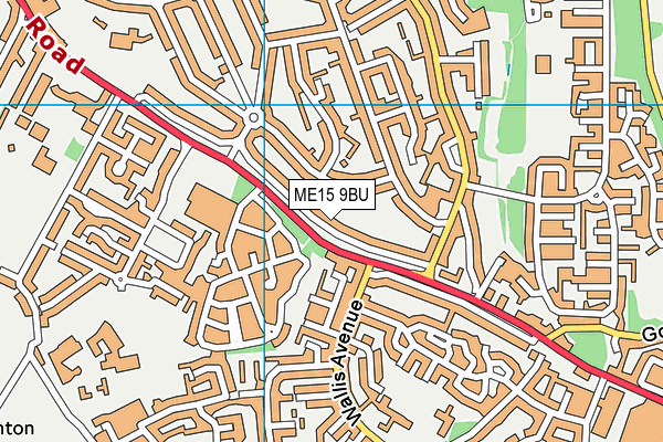 ME15 9BU map - OS VectorMap District (Ordnance Survey)