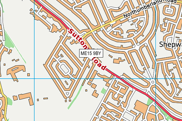 ME15 9BY map - OS VectorMap District (Ordnance Survey)