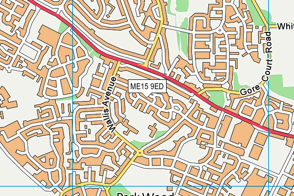 ME15 9ED map - OS VectorMap District (Ordnance Survey)
