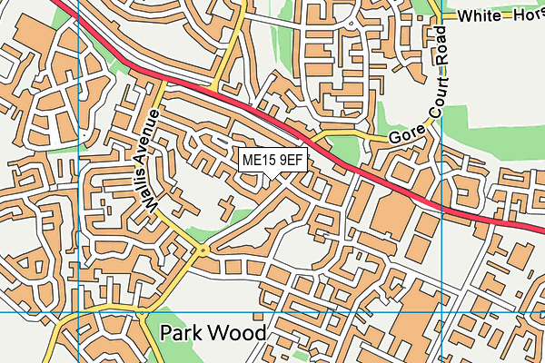 ME15 9EF map - OS VectorMap District (Ordnance Survey)