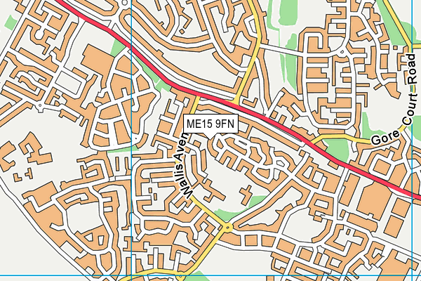 ME15 9FN map - OS VectorMap District (Ordnance Survey)
