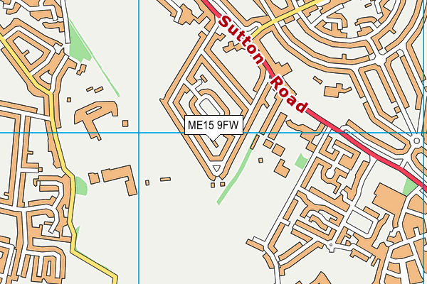 ME15 9FW map - OS VectorMap District (Ordnance Survey)